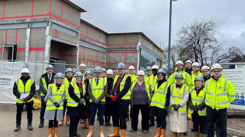 Local representatives, Trust staff and contractors at the Thurrock CDC construction site 1