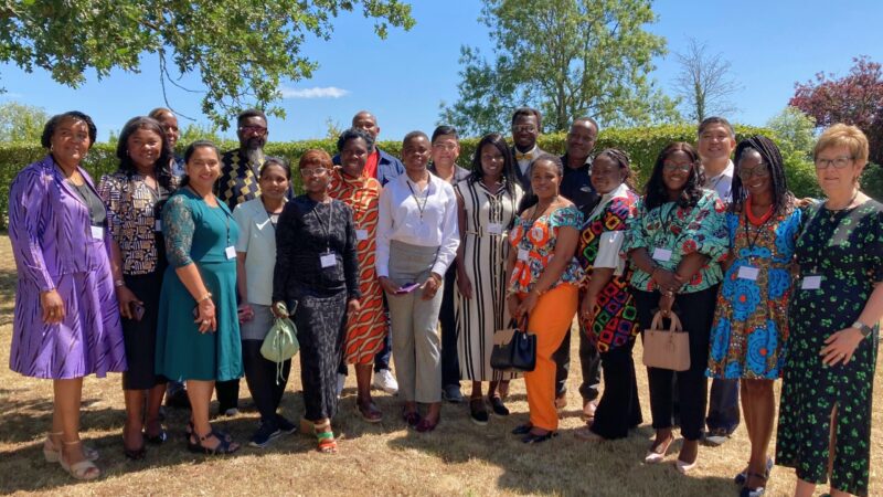 RISE MSE July 2025 - graduates with Moriam Adekunle (far left) Dr Joan Myers (eighth from left) and Liz Fenton OBE (far right)
