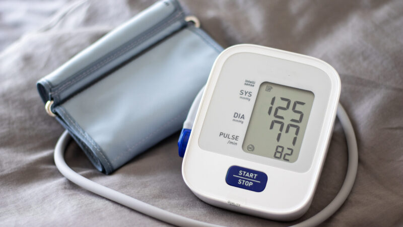 Measuring,Blood,Pressure,At,Home,With,Portable,Device,,Health,Check
